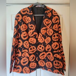 Men's Halloween Pumpkin Jacket And Pants Suit